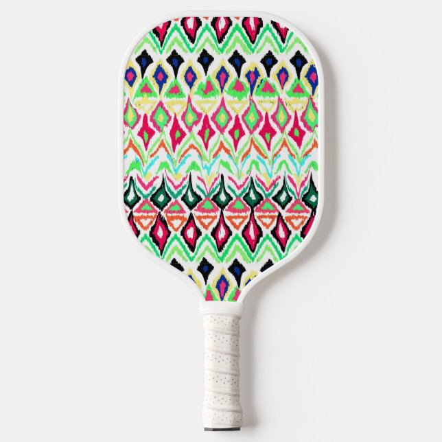 Cute colourful pattern  pickleball paddle (Front)