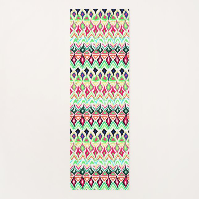 Cute colourful pattern  yoga mat (Front)