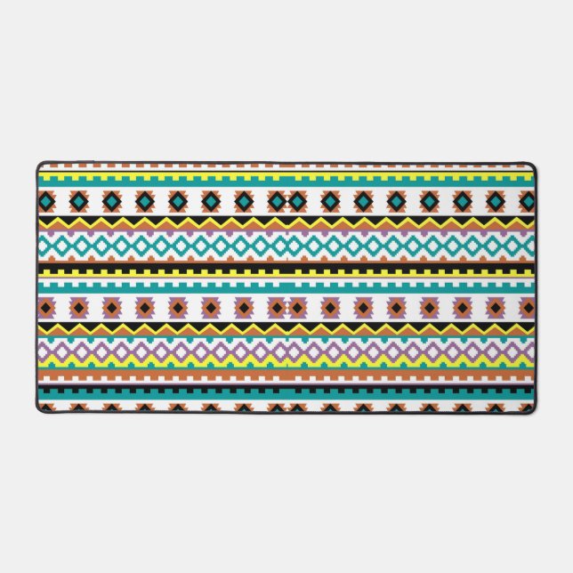 Cute colourful patterns design desk mat (Front)