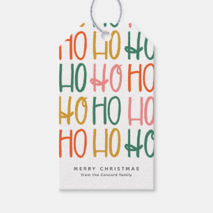 Cute colourful personalised Christmas holiday Gift Tags