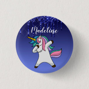 Cute Colourful Personalised Unicorn 3 Cm Round Badge