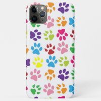 Cute Colourful Pet Paws Print Pattern