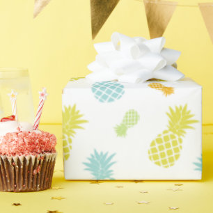 Cute Colourful Pineapples Pattern Wrapping Paper