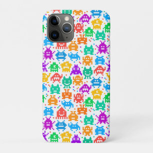 Cute colourful pixelated monsters patterns Case-Mate iPhone case