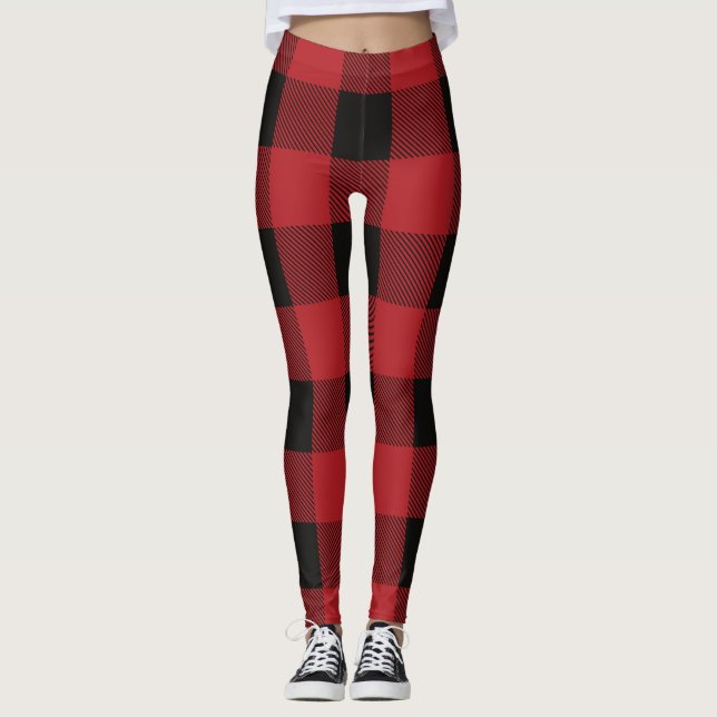 Cute Colourful Plaid Leggings (Front)