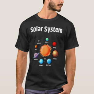 Cute Colourful Planets Solar System For Kids T-Shirt