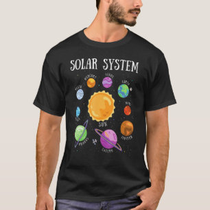 Cute Colourful Planets Solar System For Kids T-Shirt