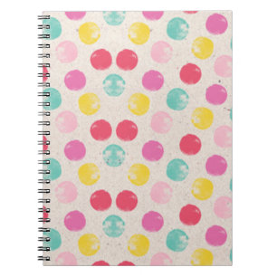 Cute Colourful Polka Dot Pattern Notebook