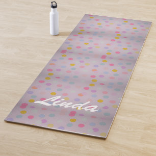 Cute Colourful Polka Dots Yoga Mat