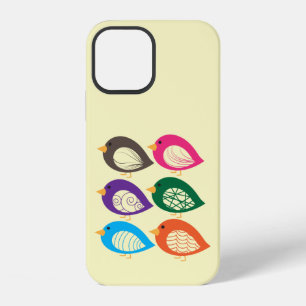 Cute colourful quirky birds iPhone 12 case