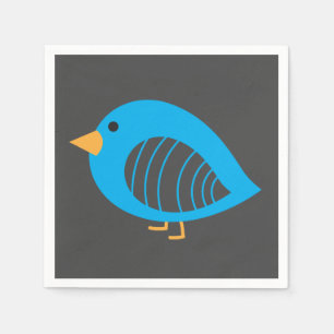 Cute colourful quirky birds napkins
