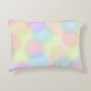 Cute Colourful Rainbow Geometric Circle Pattern Decorative Cushion