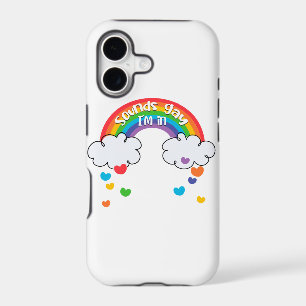 Cute Colourful Rainbow Hearts Sounds Gay I'm In