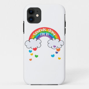 Cute Colourful Rainbow Hearts Sounds Gay I'm In Case-Mate iPhone Case