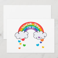 Cute Colourful Rainbow Hearts Sounds Gay I'm In