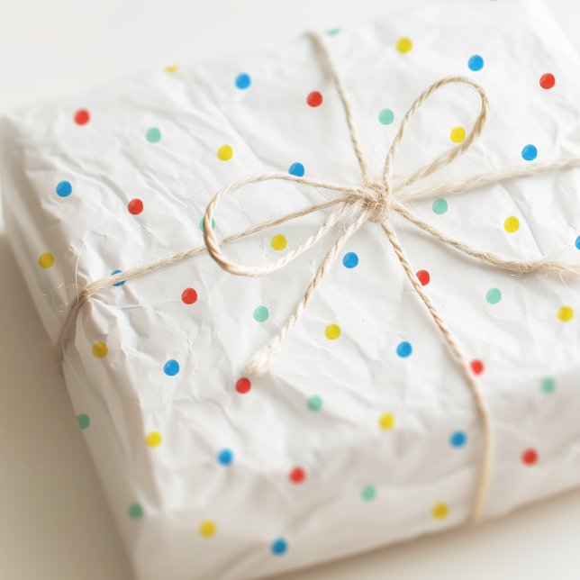 Cute Colourful Rainbow Polka Dot Confetti Birthday Tissue Paper (Creator Uploaded)