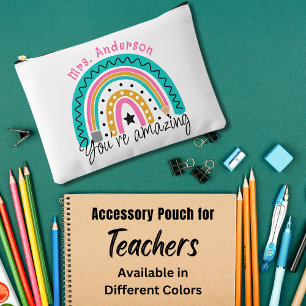 Cute Colourful Rainbow Teacher Appreciation Gifts Accessory Pouch