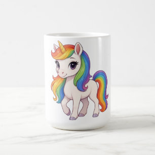 Cute, Colourful Rainbow unicorn Coffee Mug
