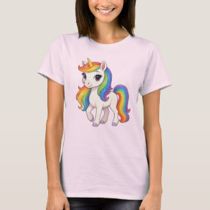 Cute, Colourful Rainbow unicorn T-Shirt