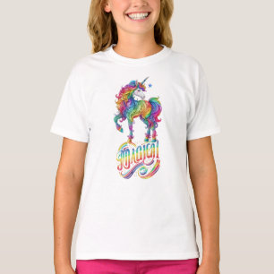 Cute, Colourful Rainbow unicorn T-Shirt