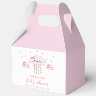 Cute Colourful Raindrop Sweetheart Baby Shower Favour Box