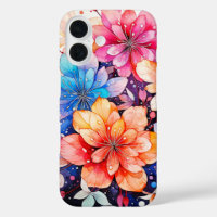 Cute Colourful Retro Flower Art