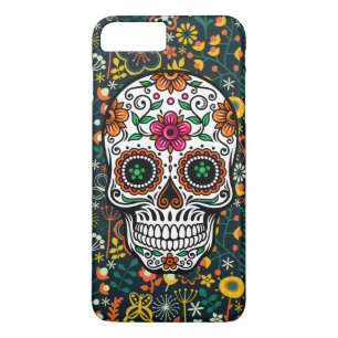 Cute Colourful Retro Flowers Sugar Skull iPhone 8 Plus/7 Plus Case