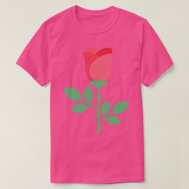 Cute Colourful Rose T-Shirt (Design Front)
