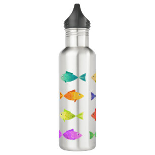 Cute colourful sea fish  710 ml water bottle