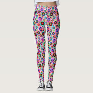 Cute colourful seamless decorative design leggings