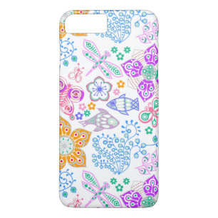 Cute colourful seamless floral nature pattern iPhone 8 plus/7 plus case