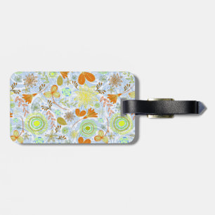 Cute colourful seamless flowers patterns throw pil luggage tag