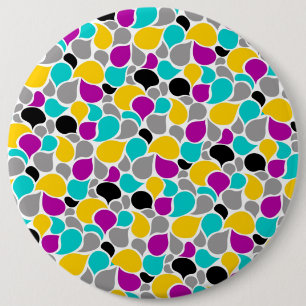 Cute colourful seamless patterns design 6 cm round badge