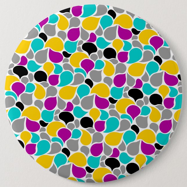 Cute colourful seamless patterns design 6 cm round badge (Front)