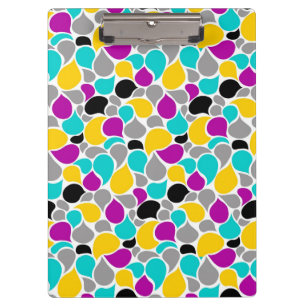 Cute colourful seamless patterns design clipboard