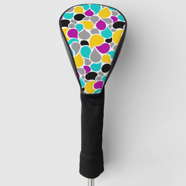 Cute colourful seamless patterns design uncommon i golf head cover (Front)