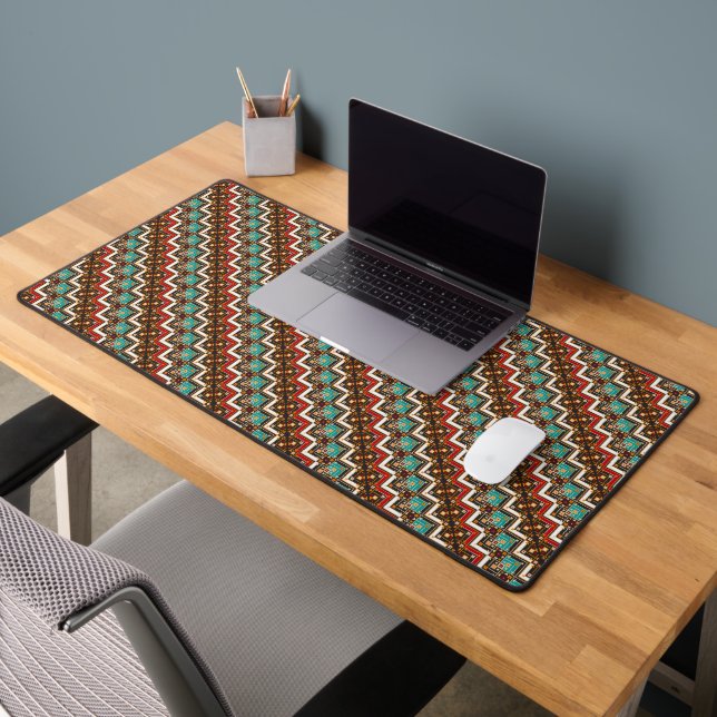 Cute colourful seamless ukrainian pattern desk mat (Office 2)