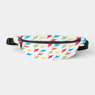 Cute Colourful Shark Pattern Bum Bags