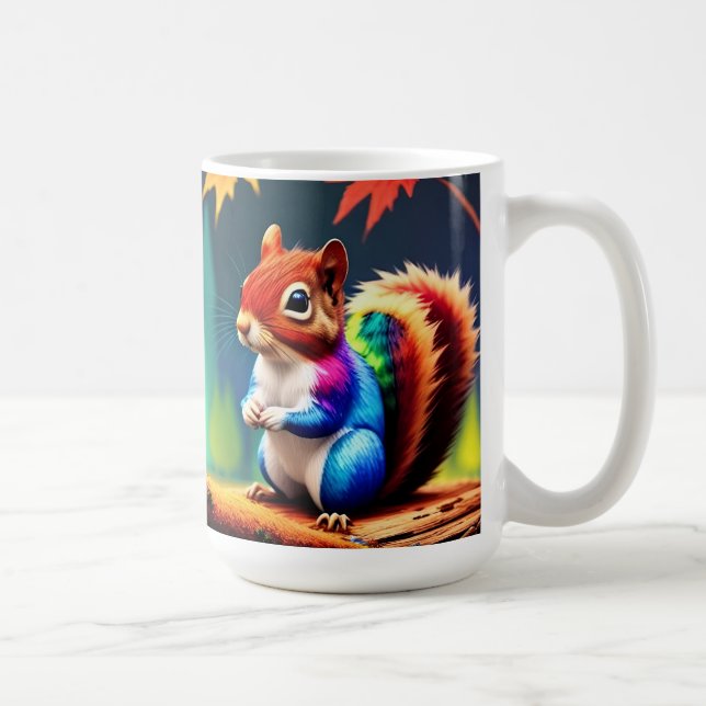 Cute Colourful Sitting Squirrel-75463 Coffee Mug (Right)