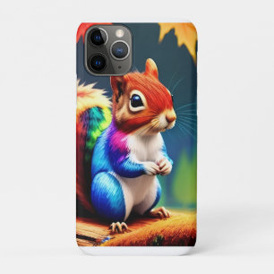 Cute Colourful Sitting Squirrel Case-Mate iPhone Case