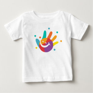 Cute Colourful Smile Handprint Kids & Baby T-Shirt