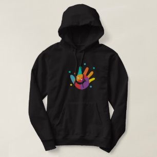 Cute Colourful Smile Handprint Unisex Pullover Hoo