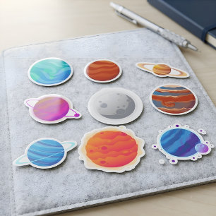 Cute Colourful Solar System Planets 9in1 Pack