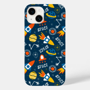 Cute Colourful Space Adventures Pattern Case-Mate iPhone 14 Case