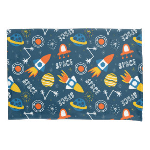 Cute Colourful Space Adventures Pattern Pillowcase