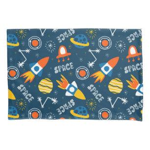 Cute Colourful Space Adventures Pattern Pillowcase