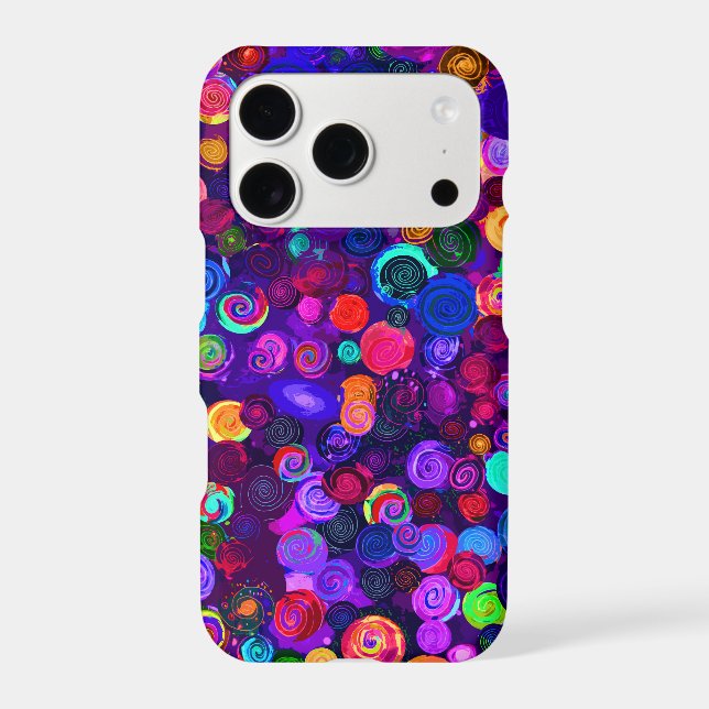Cute colourful spiral cosmos patterns (Back)