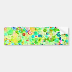 Cute colourful spiral cosmos patterns bumper sticker
