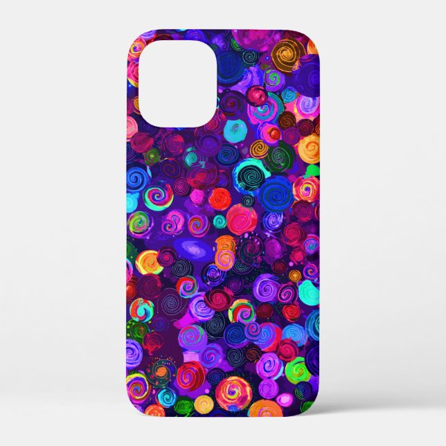 Cute colourful spiral cosmos patterns Case-Mate iPhone case (Back)