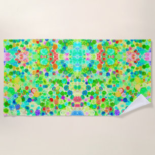 Cute colourful spiral cosmos patterns grocery bag beach towel